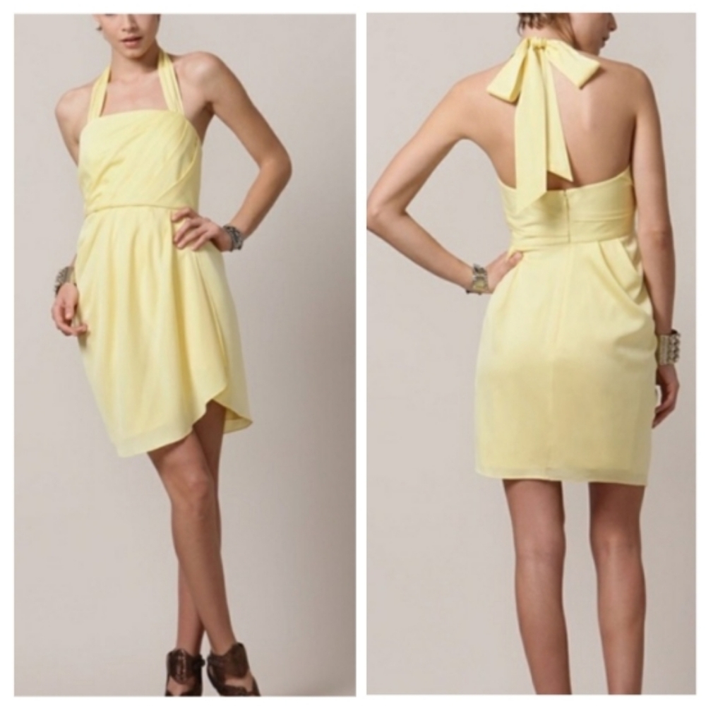 Alice + Olivia Taryn Twisted Halter Dress Size M